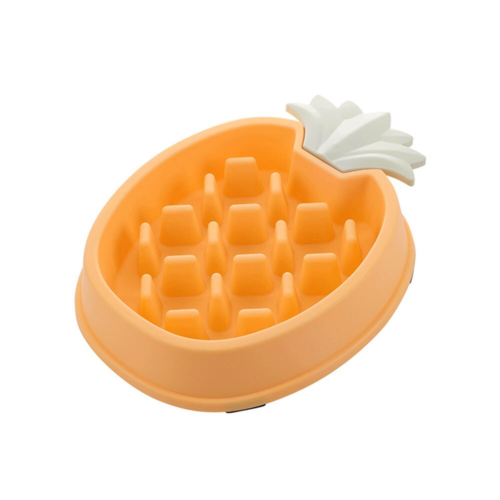 Large Slow Feeder Bowls | Anti-Gulping Pet Bowl for Slow Eating | Corn, Peach, Strawberry & Pineapple Designs