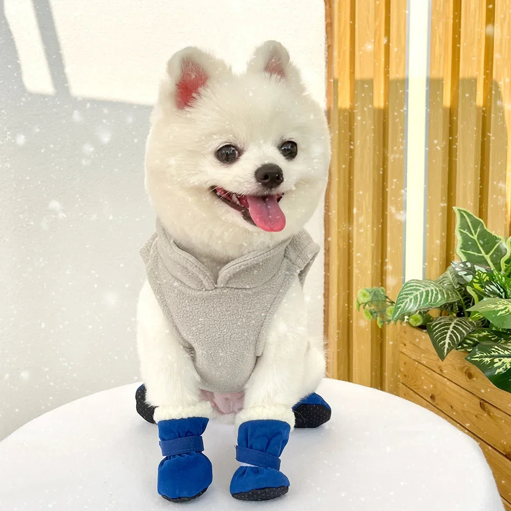 Dog Snow Boots with Anti-Slip Sole