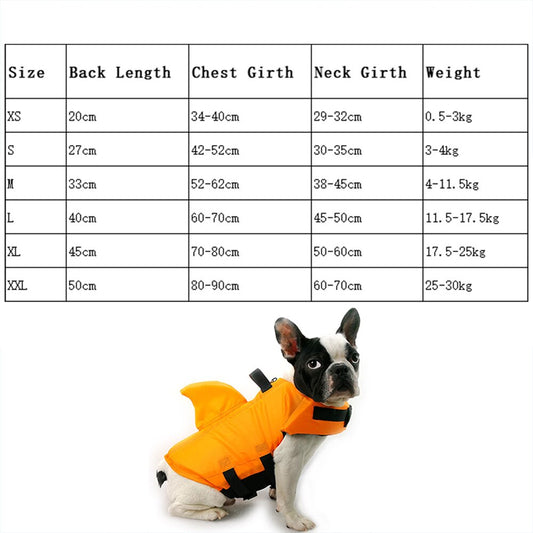 Shark Fin Dog Life Jacket | Adjustable Vest