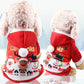 Christmas Hoodie | Flannel Sweater with Antlers for Winter Warmth | Cute Pet Outfit