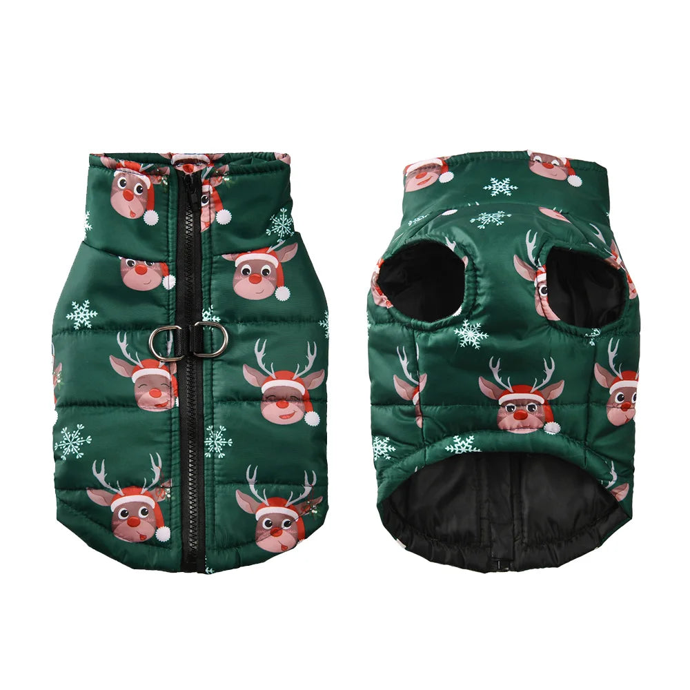 Winter Pet Dog Jacket with D-ring | XS-2XL