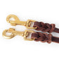 Dual Leather Dog Leash | No Tangle Coupler for 2 Pets | Training and Walking Leads