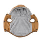 Warm Fleece Coat Hoodie with D-ring
