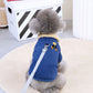 Thick Winter Dog Jacket with Bear Pattern