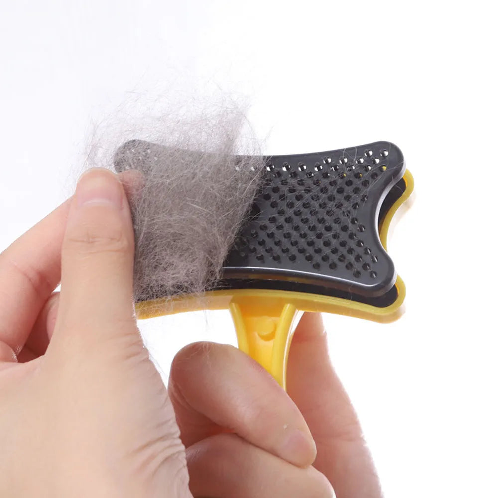 Dog & Cat Grooming Brush with Self-Cleaning Bristles