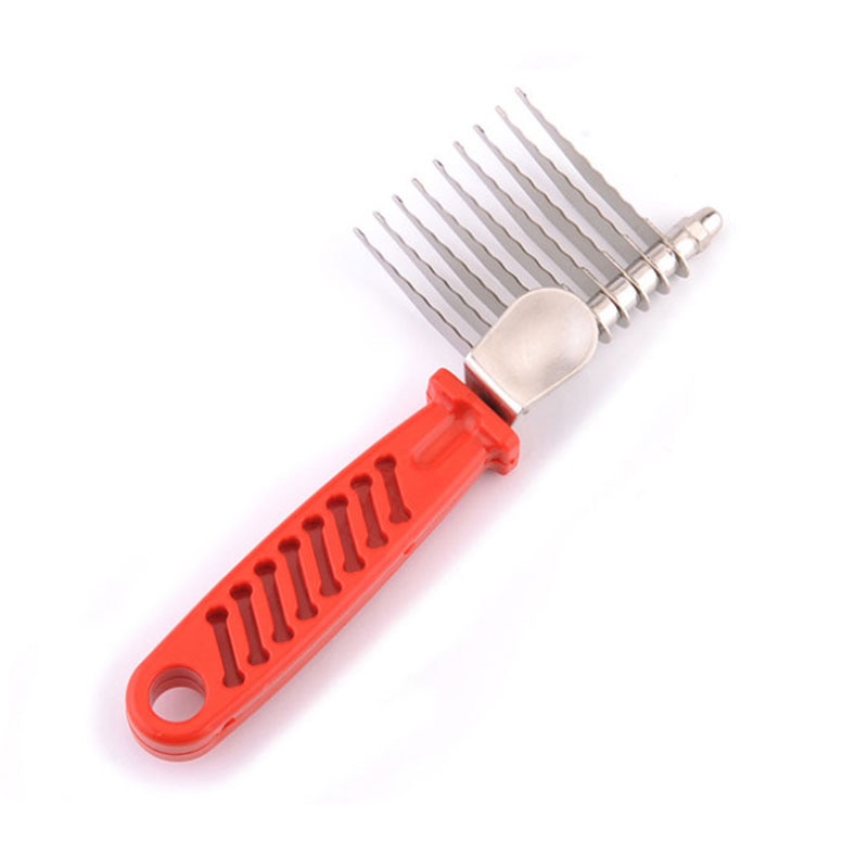 Stainless Steel Grooming Comb for Cats and Dogs | Rake for Dematting, Removing Dead Hair and Knots
