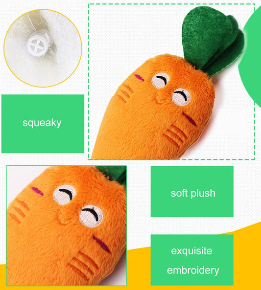 Puppy Dog Plush Squeaky Toy for Chewers