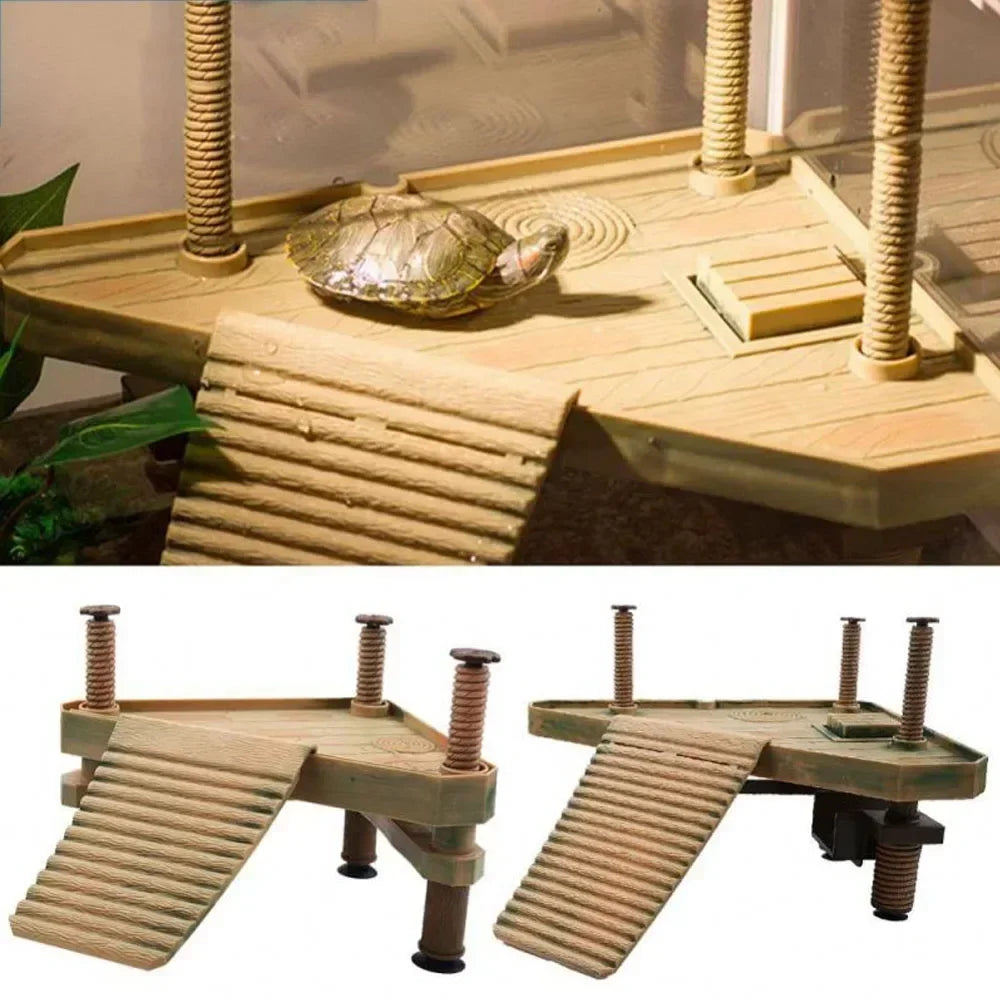 Durable Turtle Basking Platform | Multi-Size Floating Turtle Dock with Enhanced Filtration