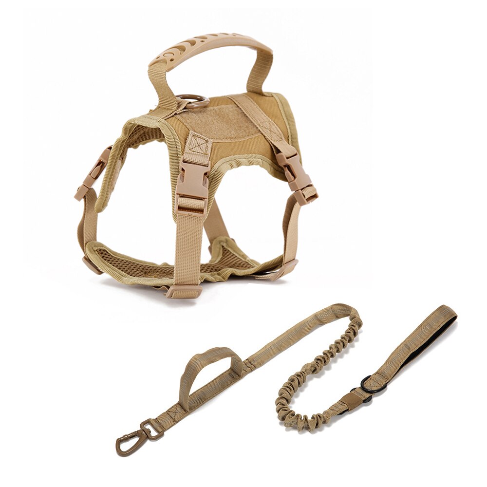 Tactical Harness Vest with Handle and Training Leash | Adjustable Harness with Leash Dogs and Cats