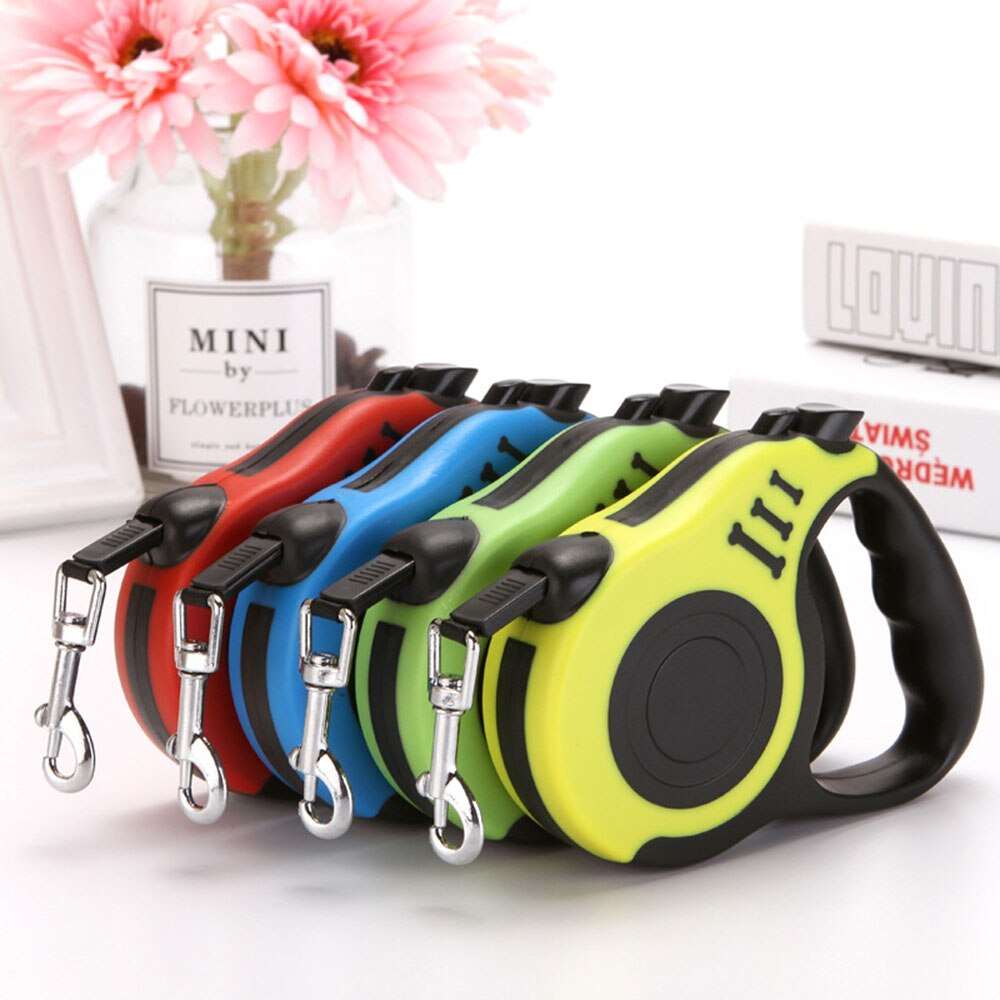 Automatic Retractable Dog Leash 3m & 5m Nylon Cat Leash Extension for Walking and Running Dogs