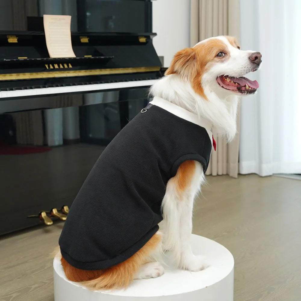 Extra-Large Winter Fleece Tuxedo with Bow Tie