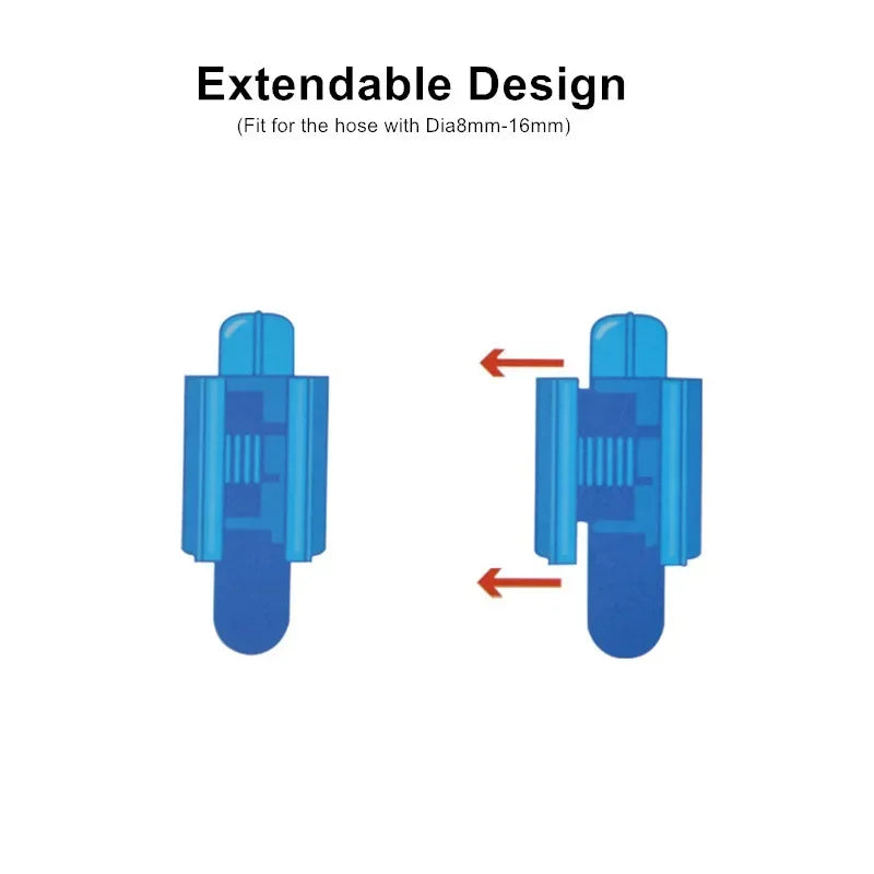 Extendable Aquarium Pipe Fixing Clamp | Adjustable Water Pipe Holder for Fish Tank and Bucket