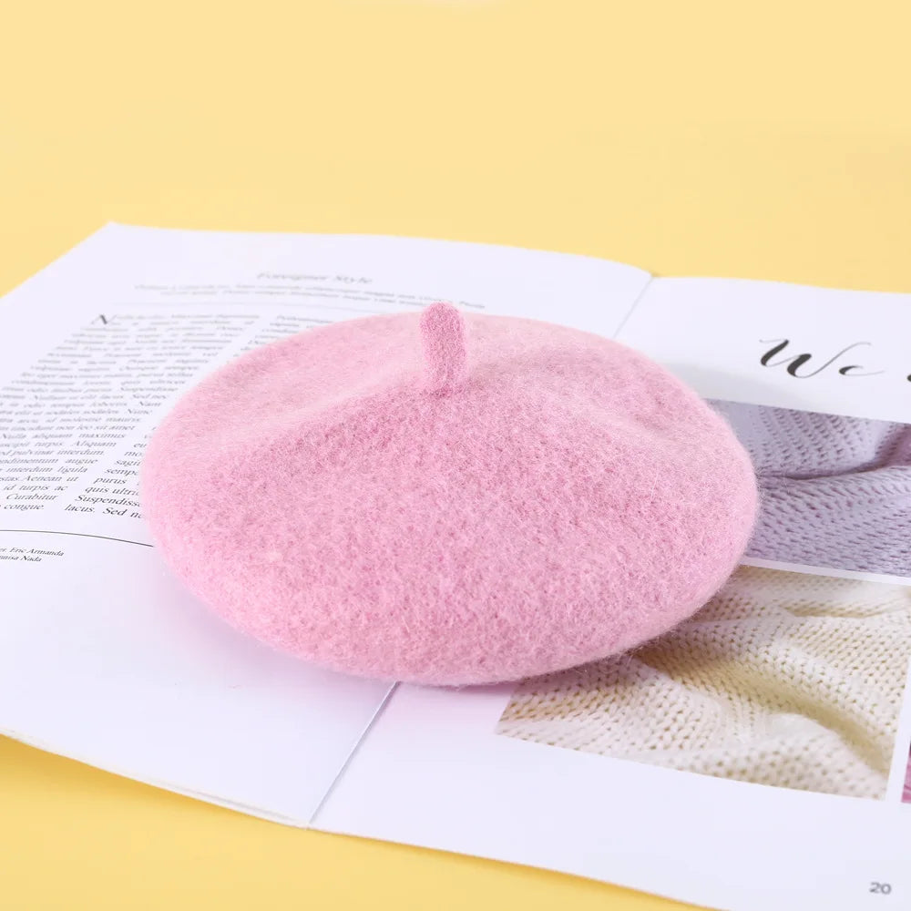Wool Puppy Beret | Adjustable Pet Hat