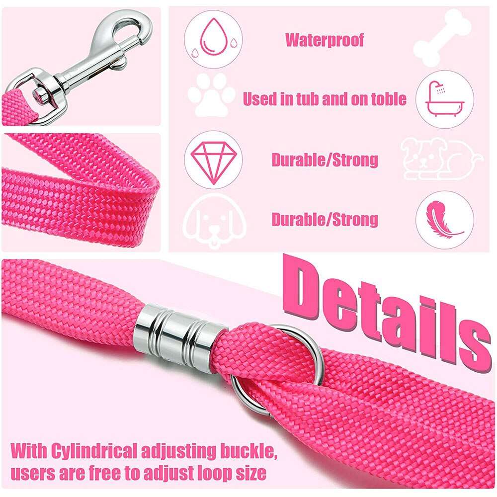 Adjustable Pet Grooming Loop | Heavy Duty Nylon Restraint Noose for Cat, Dog, Puppy Bathing and Tethering