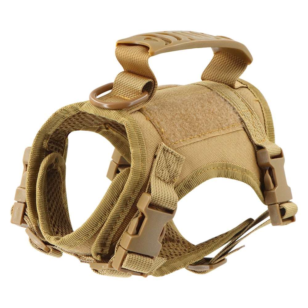 Adjustable Tactical Cat Harness with Leash | Small Dog Training and Walking Safety Vest with Handle Strap