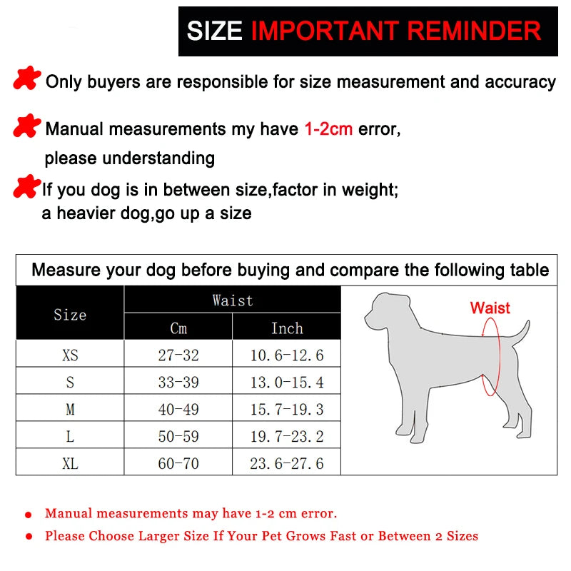 Reusable Female Dog Diapers | XS - XL Available