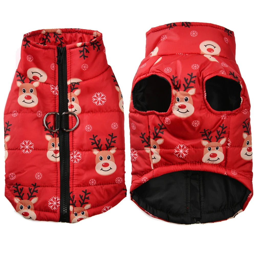Winter Pet Dog Jacket with D-ring | XS-2XL