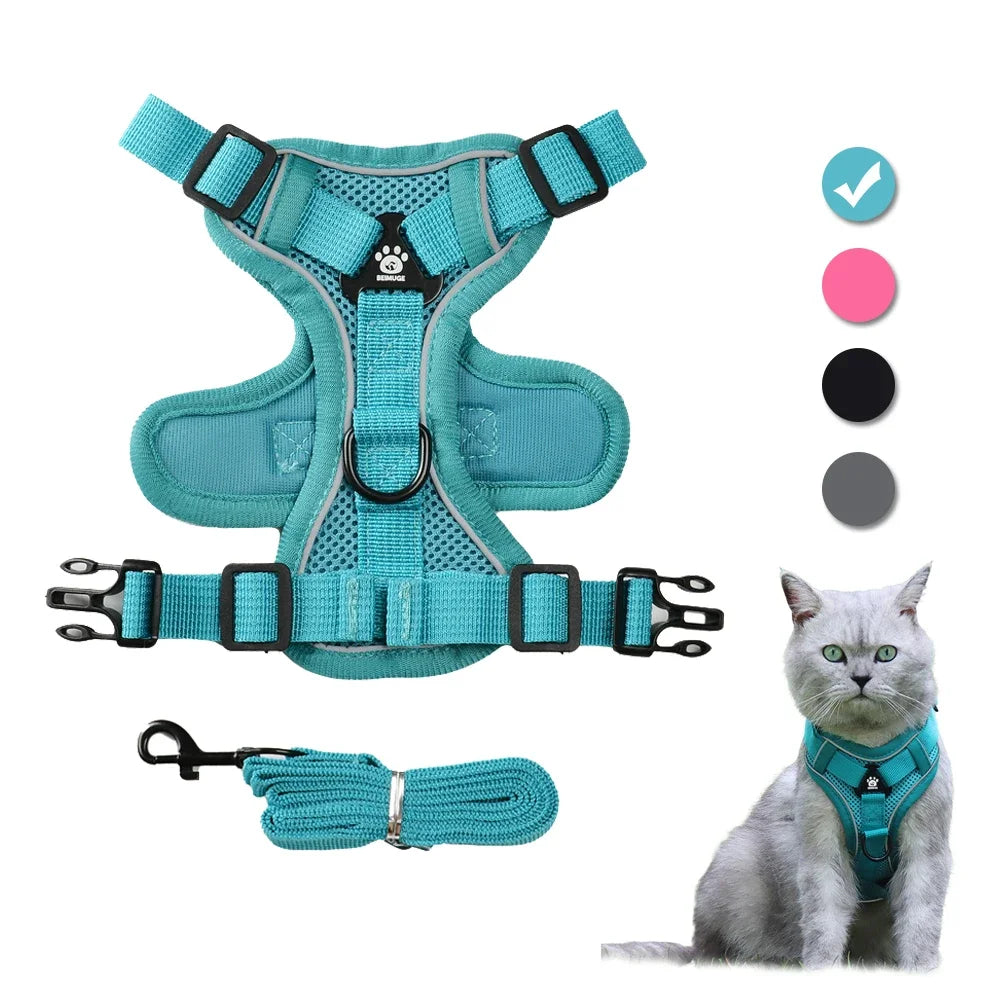 Cat Harness and Leash Set | Reflective & Breathable