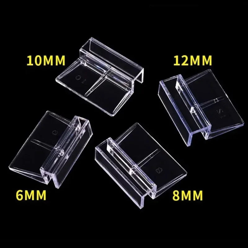 Acrylic Support Bracket for Fish Tank Covers | Durable, Transparent Clips for 6MM-12MM Glass Aquariums