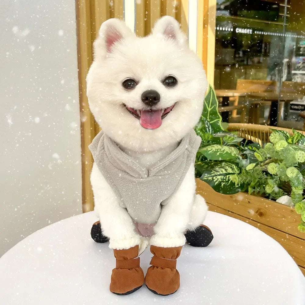 Dog Snow Boots with Anti-Slip Sole