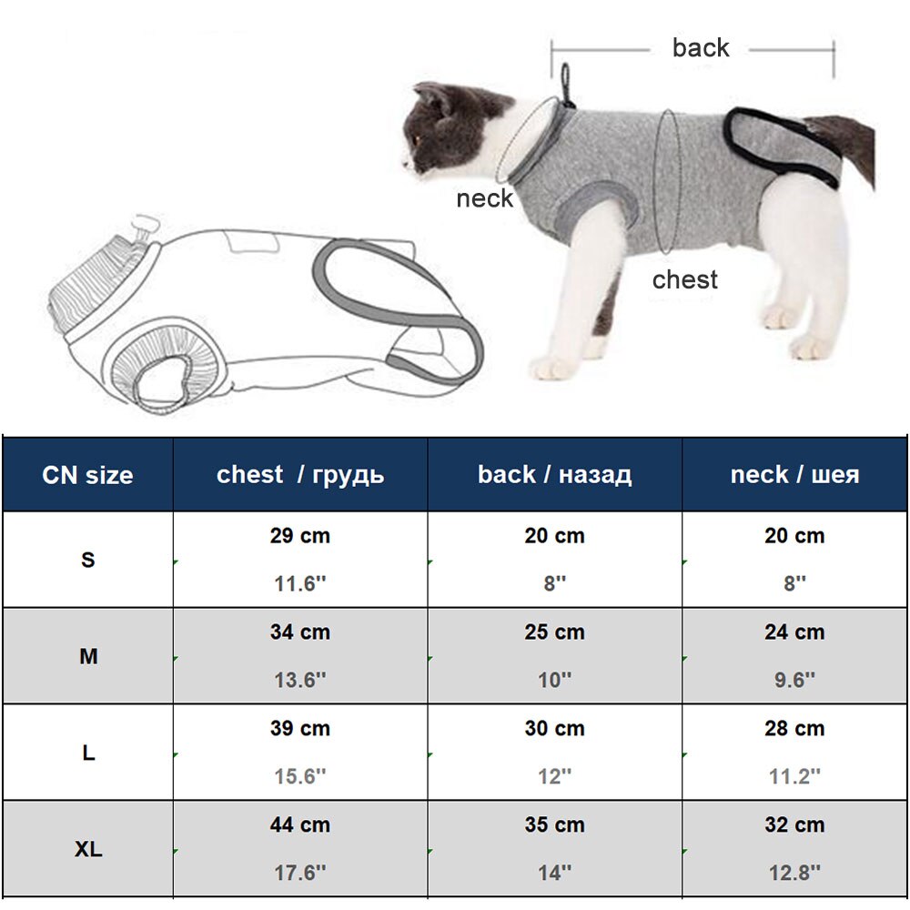 Sleeveless Cat Recovery Suit | E-Collar Alternative for Cats – THE PET ...