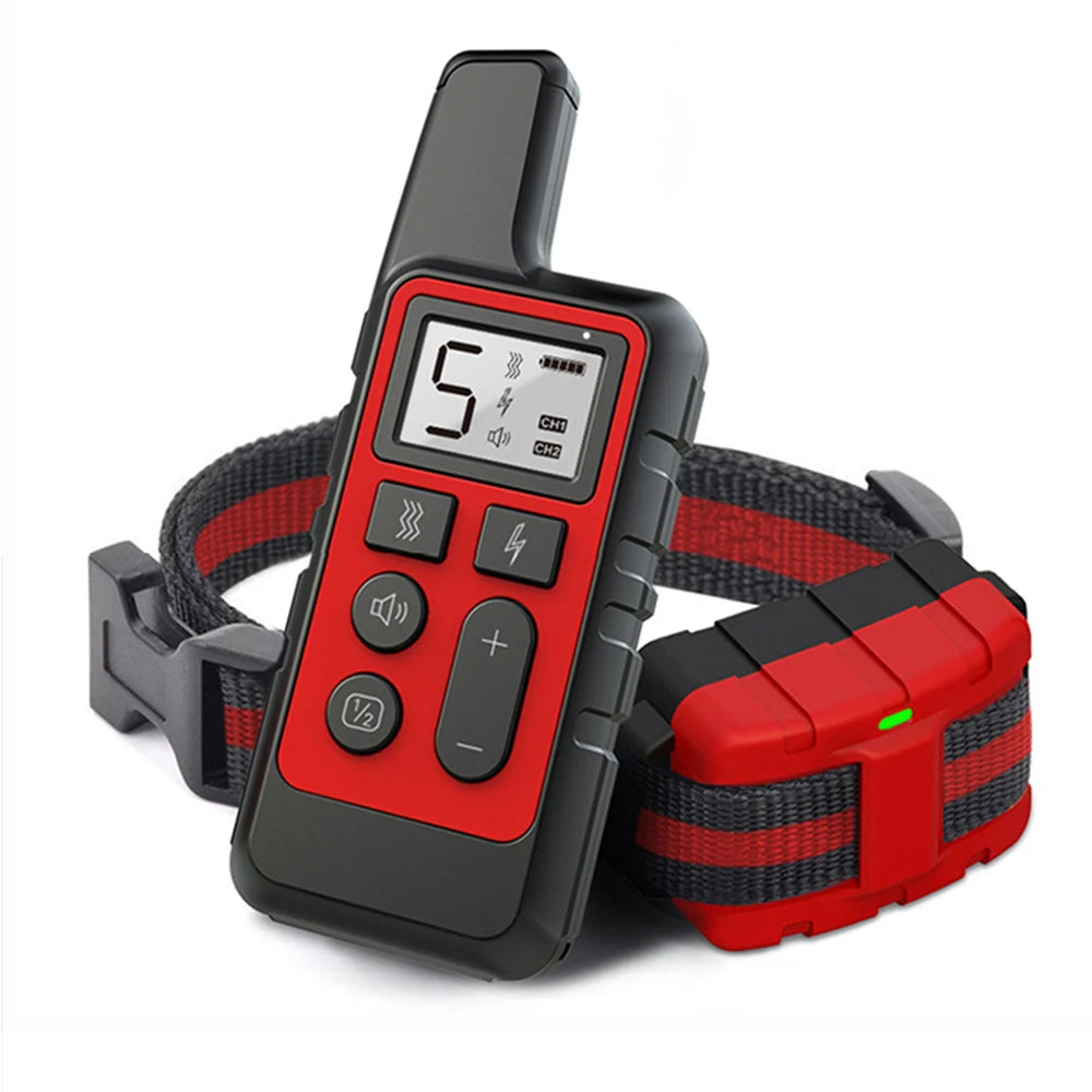 500m Waterproof Electric Dog Training Collar with Remote Control, LCD Display | Shock, Vibration & Sound Modes for All Dog Sizes