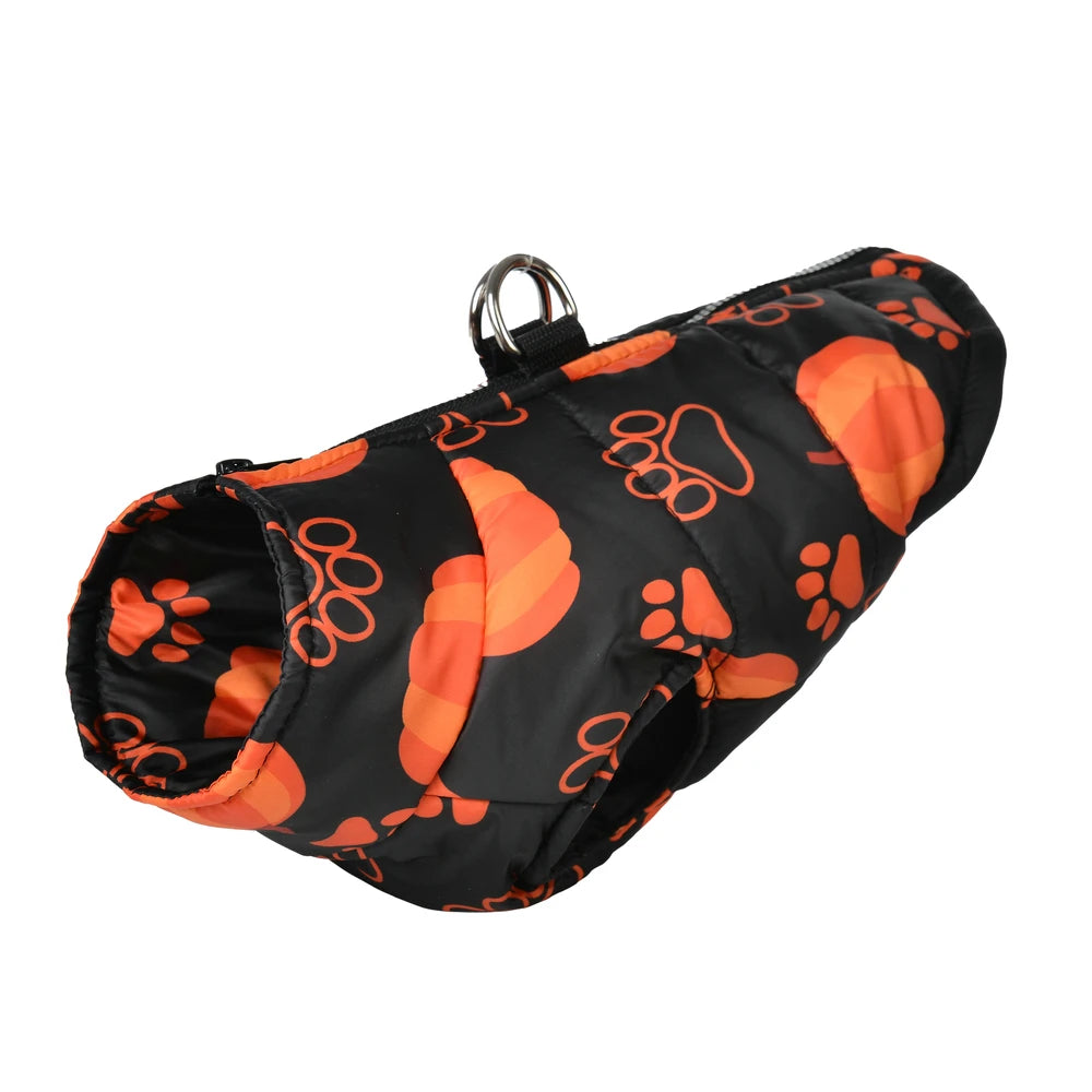 Halloween Dog Jacket Coat | Funny Pumpkin Print