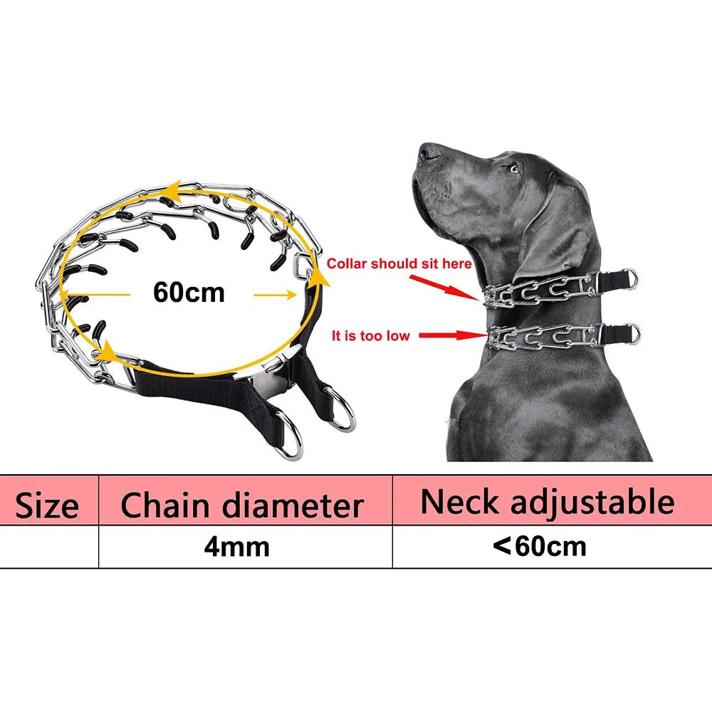 Dog Collar for Anti-Pull Training with Metal Buckle