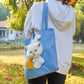 Pet Canvas Shoulder Bag | Cute Cat Carrier