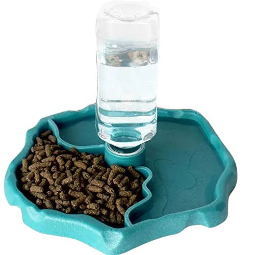 Automatic Reptile Food and Water Dispenser Bowl | Double Bowl Feeder for Amphibians, Lizards, and Small Pets