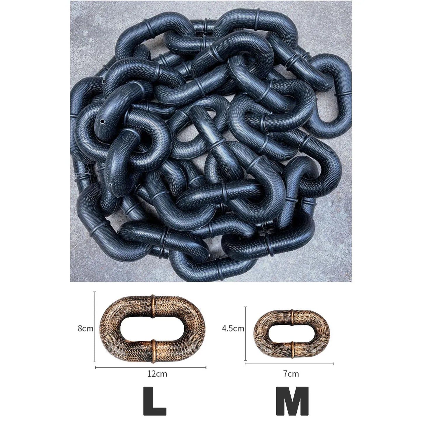 Huge Plastic Simulated Iron Dog Chain Leash