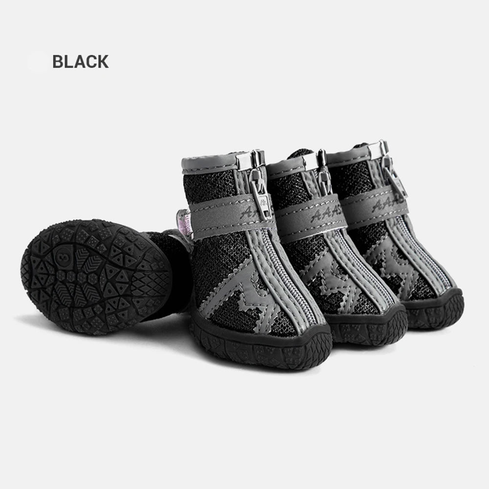 Waterproof Dog Shoes with Reflective Straps
