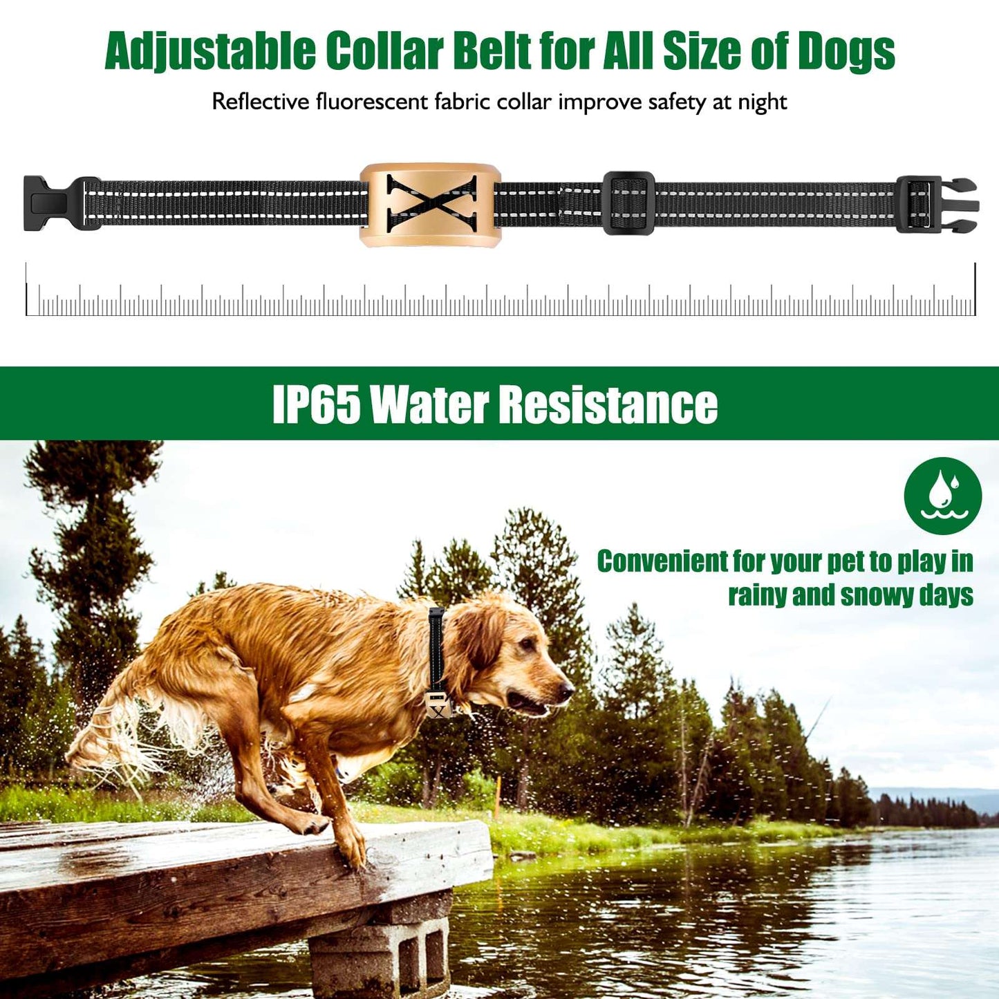 2-in-1 Wireless Dog Electric Fence & Training Collar | Remote Pet Behavior Aid with Anti-Bark Feature | USB Charging
