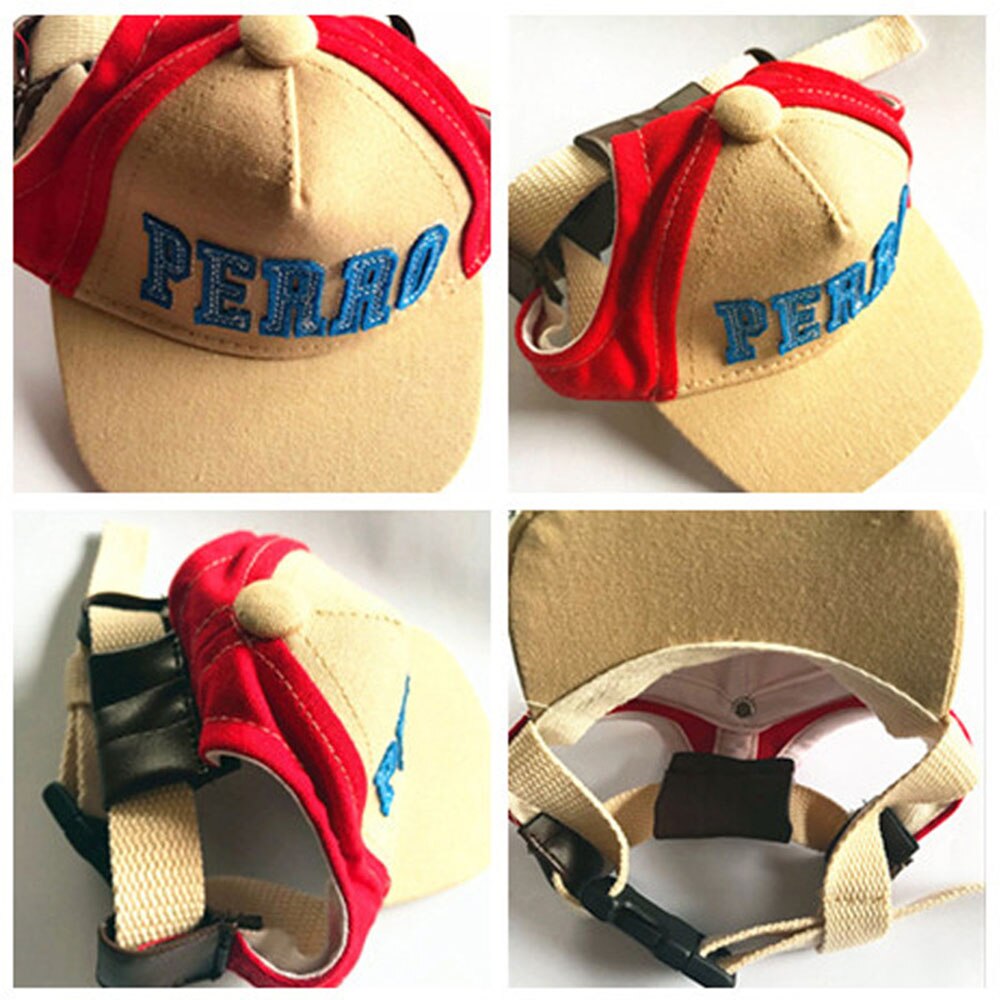 Alphabet Cap | Peaked Cap for Small Dogs and Cats | Summer Outdoor Canvas Hat