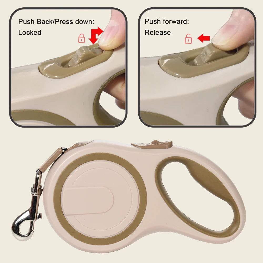 Durable Retractable Dog Leash | 5m - 8m Available