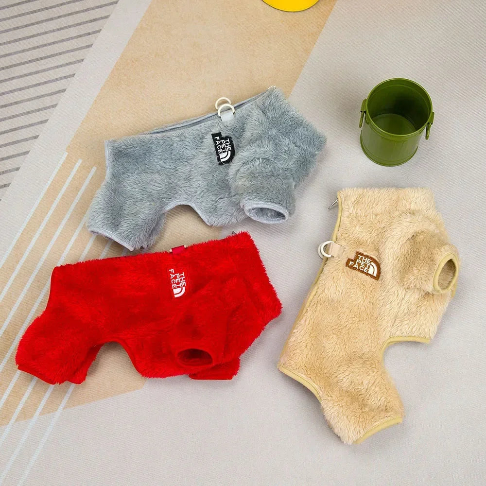 Winter Warm Pet Jumpsuit with Zipper