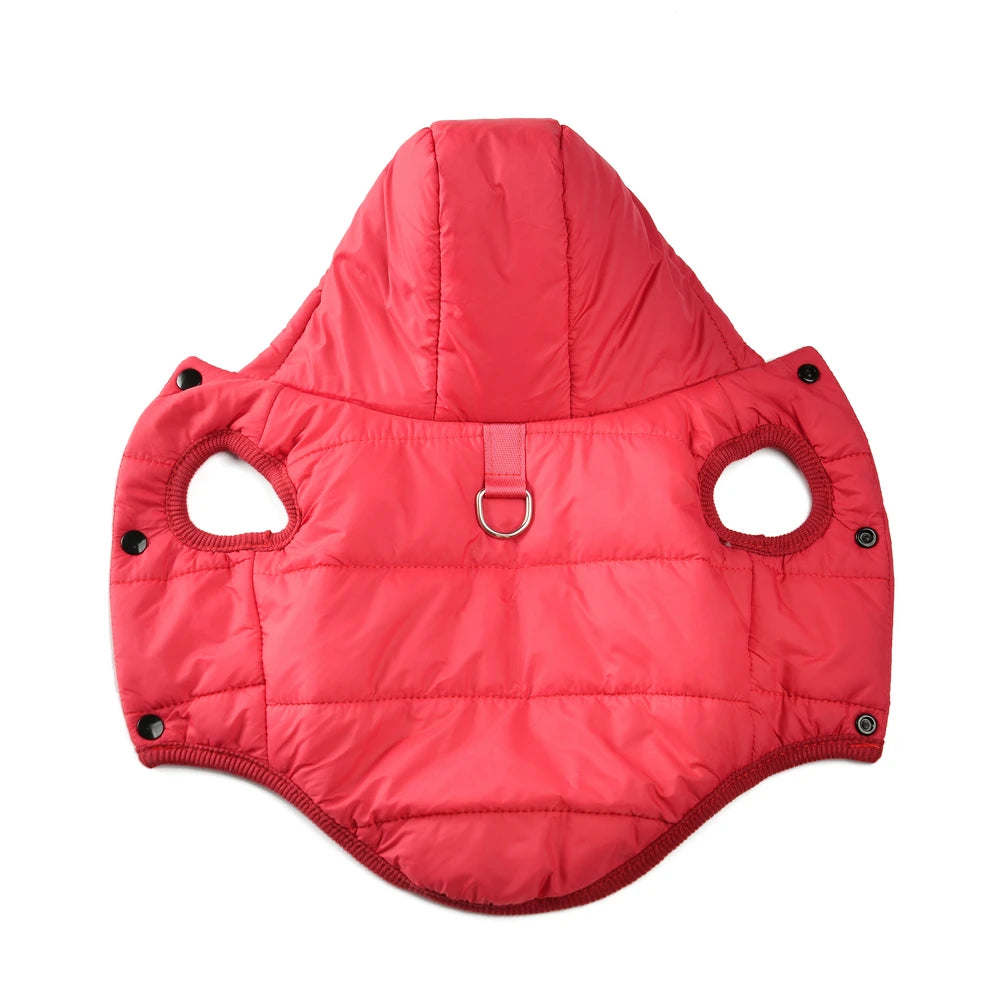 Warm Fleece Coat Hoodie with D-ring