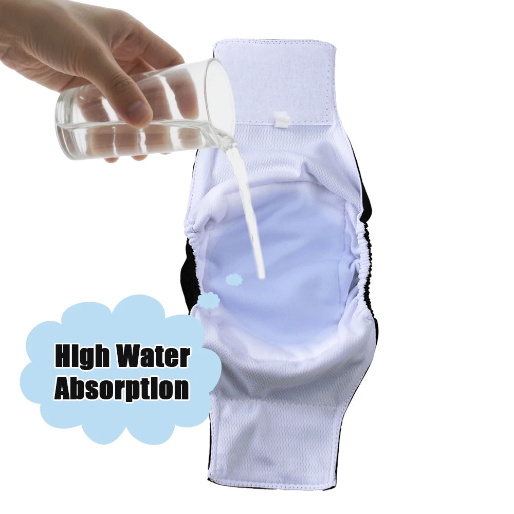 Washable Male Dog Diaper | 4-Packs | XS-XL Available