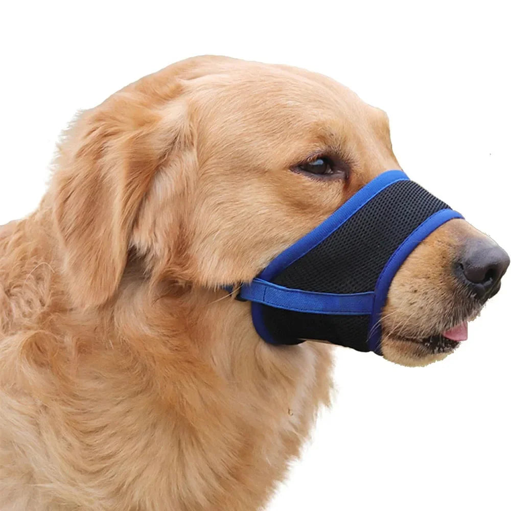 Adjustable Anti-Bark Mesh Dog Muzzle
