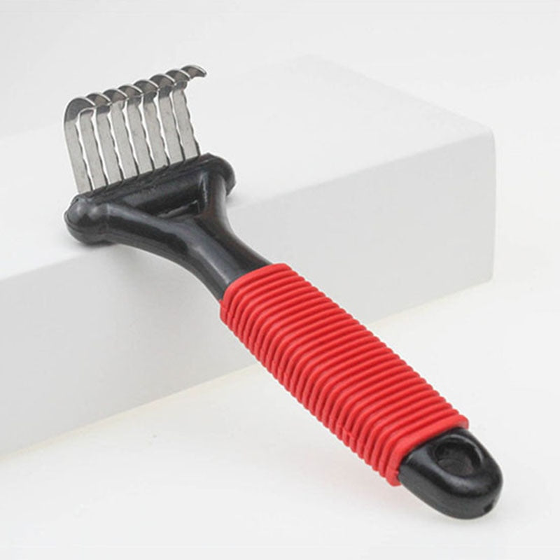 Stainless Steel Grooming Comb for Cats and Dogs | Rake for Dematting, Removing Dead Hair and Knots