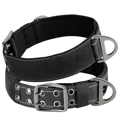 Tactical Dog Collar | Adjustable Nylon Collar for Medium and Large Dogs | Durable for Training & Hunting
