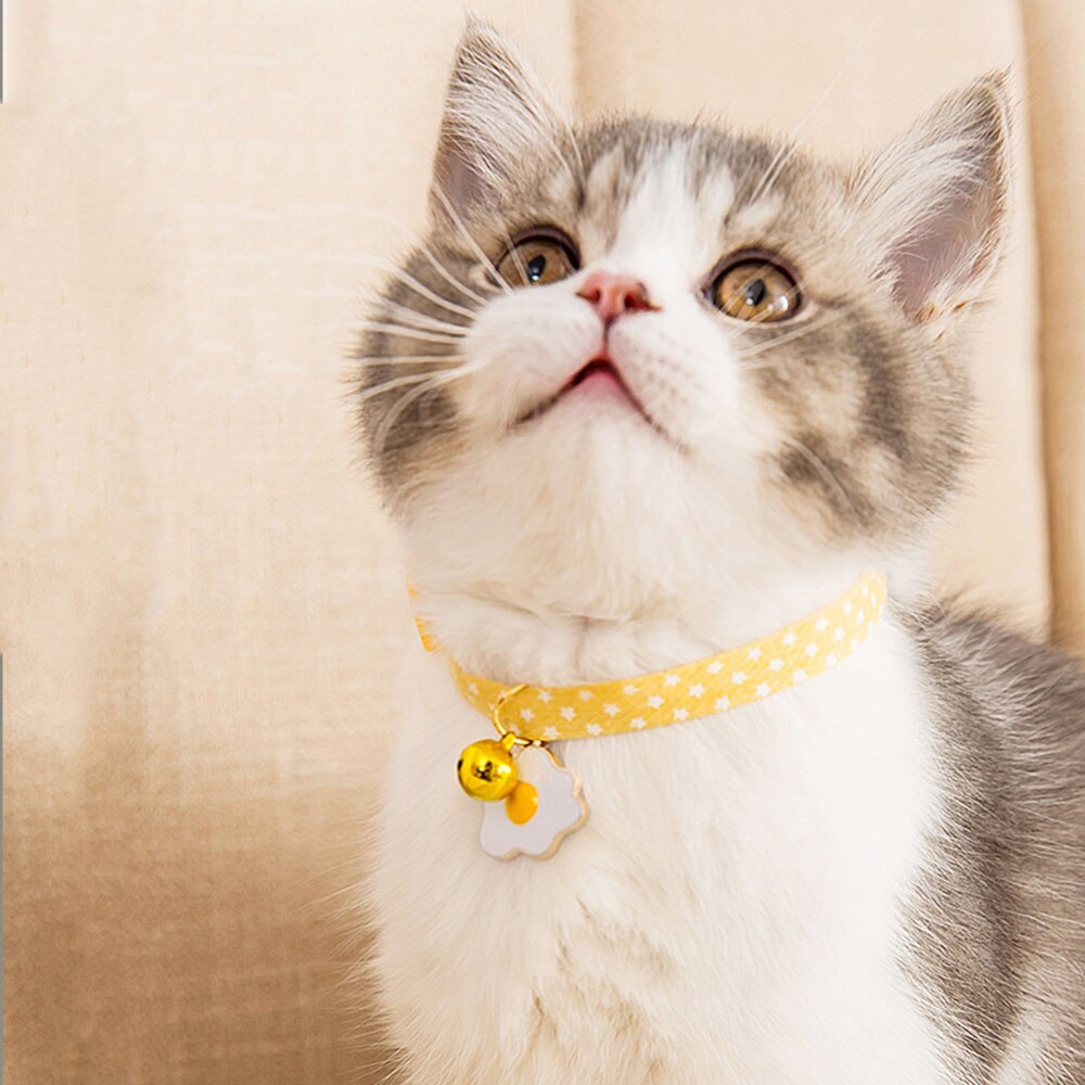 Adjustable Cat Necklace | Breakaway Bell Collar with Cute Pendant for Kittens and Small Dogs