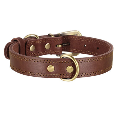 Pet Collar Cool Collars For Big Dogs Genuine Leather Leather Dog
