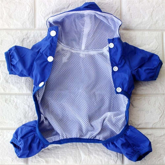 Adjustable Waterproof Dog Raincoat | Outdoor Pet Poncho for Small Dogs with Reflective Strap