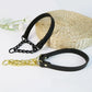 No Pull Leather Martingale Dog Collar