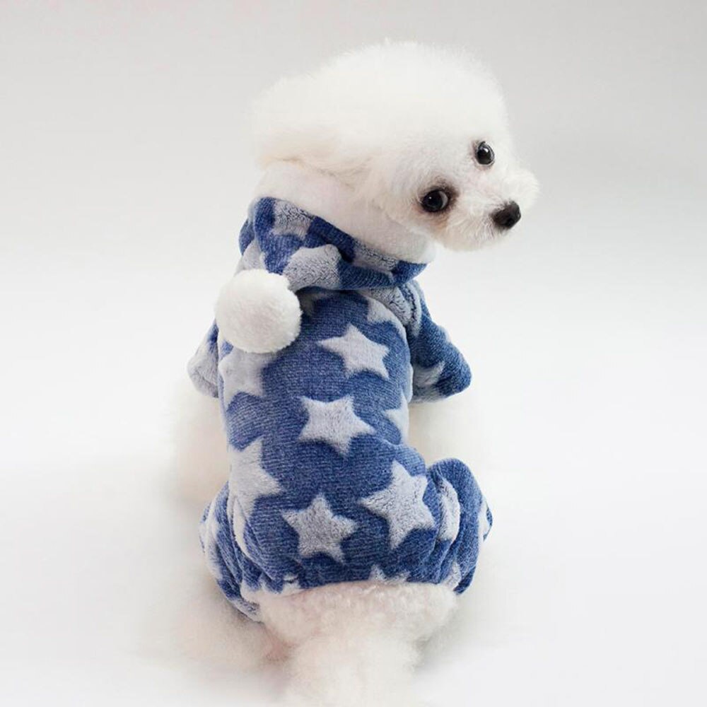 Warm Dog Pajamas | Soft Winter Jumpsuit for Small Dogs and Cats