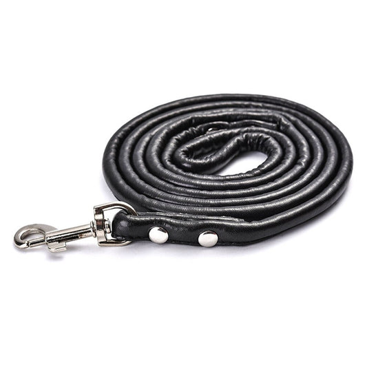 Round Colourful PU Rolled Dog Leash | Durable Lead for Small to Medium Breeds | Multiple Colours Available