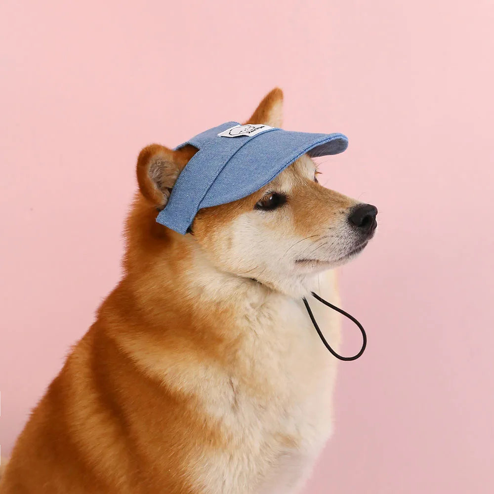Dog Hat with Ear Holes | Denim Cap