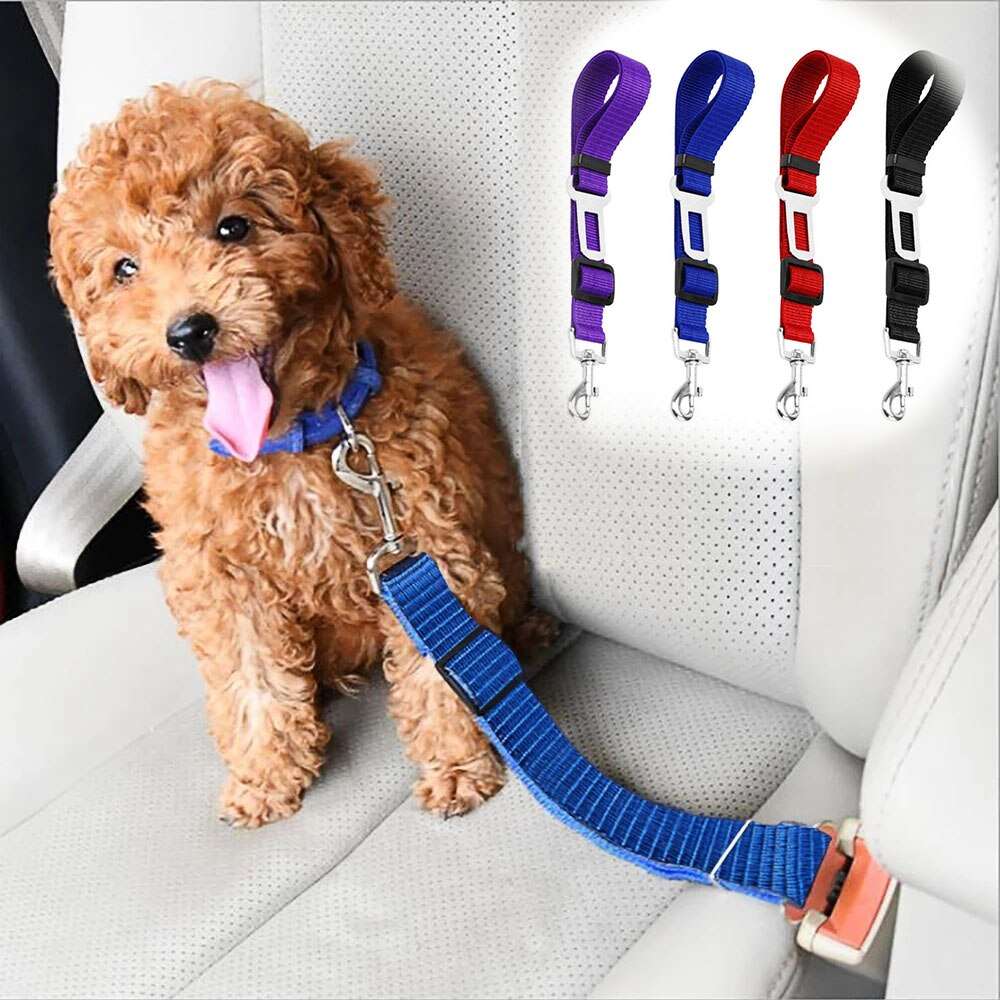Adjustable Pet Car Seat Belt | Safety Leash for Dogs & Cats | Puppy Travel Clip | Dog Accessories