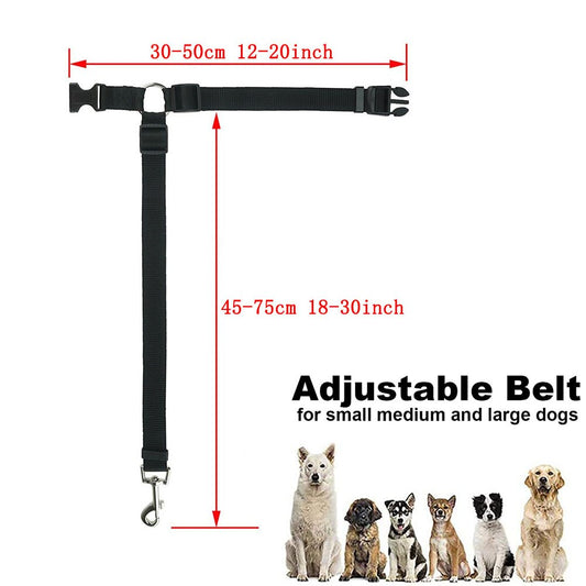Adjustable Dog Safety Seat Belt Strap